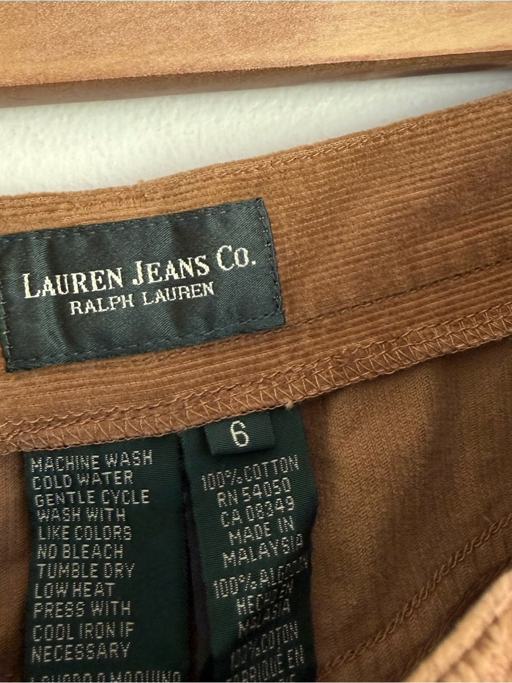 Ralph Lauren Heritage Corduroy Maxi Skirt in Camel Brown - Picture 7 of 8